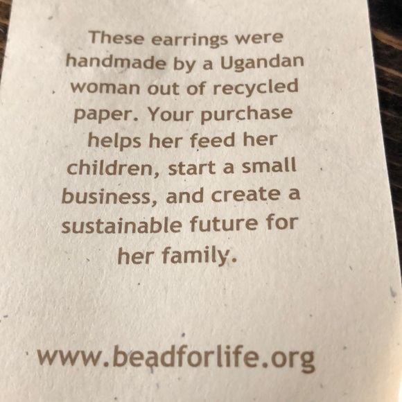 Bead for Life East African Lilac Hoop Earrings - Picture 6 of 6